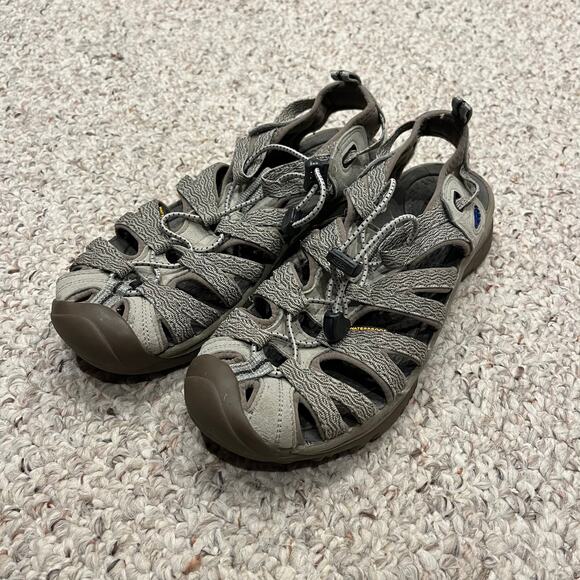 Keen Women's Whisper Sandals Sz 8.5 Outdoor Gray Hiking Waterproof - Picture 1 of 9